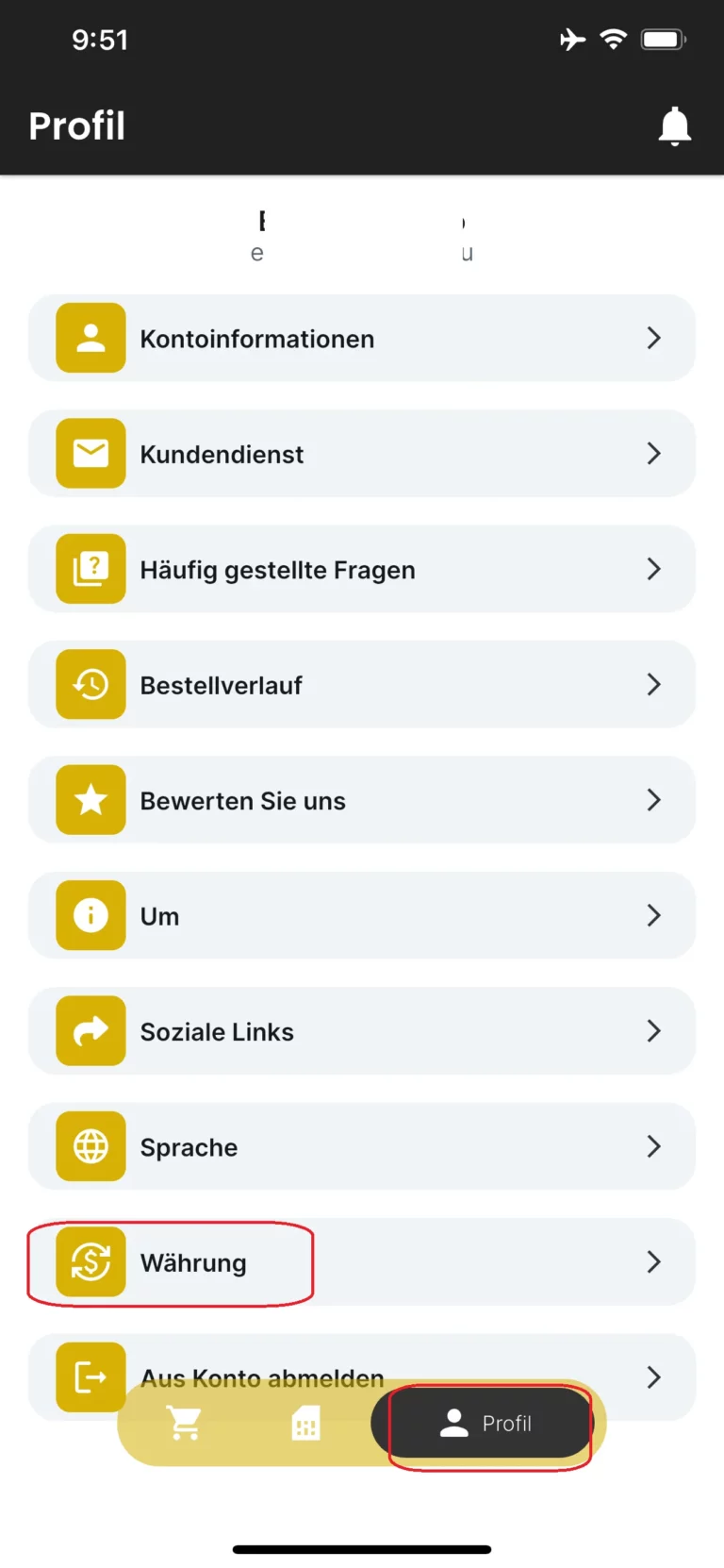 Profil öffnen