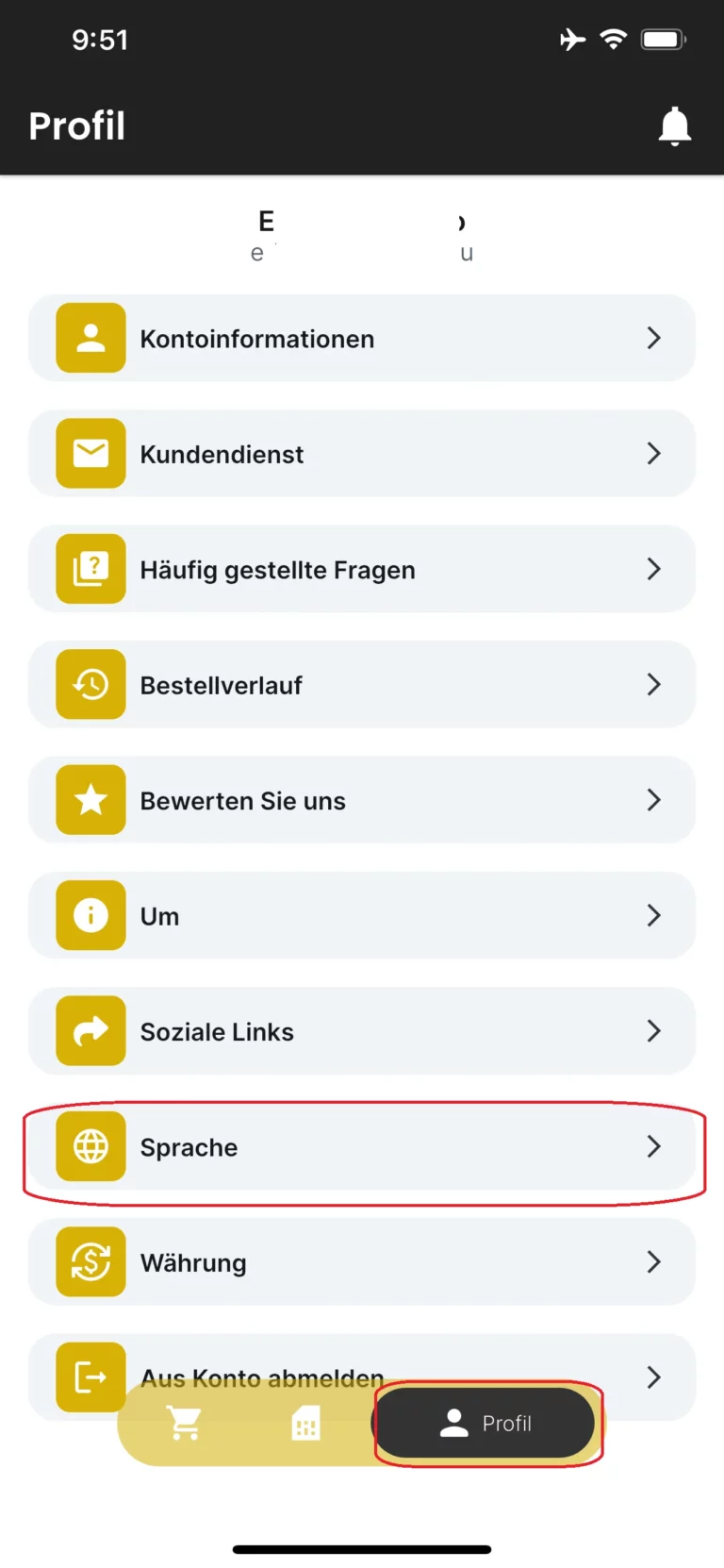 Profil öffnen